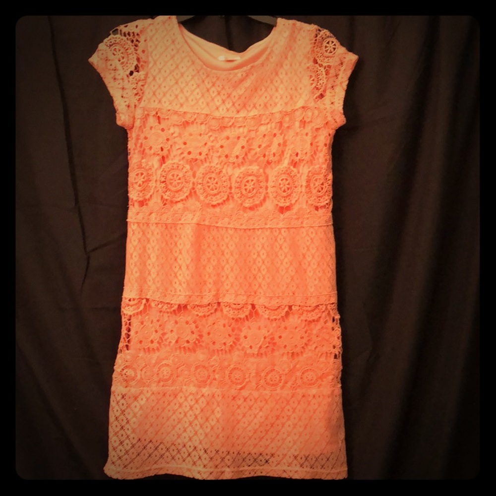 Coral Lace Dress